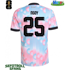 Belgien Nathan Ngoy #25 Bortatröja VM 2026 Kortärmad
